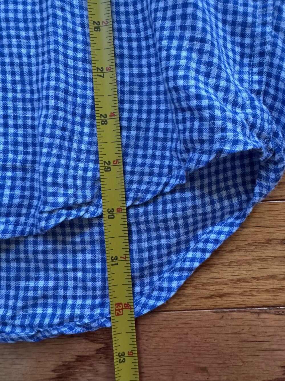 Blue White Linen Gingham Shirt XL NWT Classic Prep - Picture 7 of 9